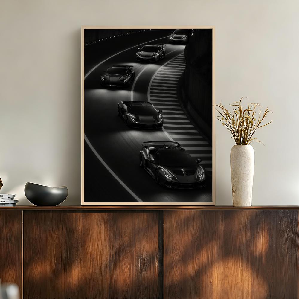 Luxury Lifestyle Wallpaper - Luxury Sports Cars Private Jet Monochrome