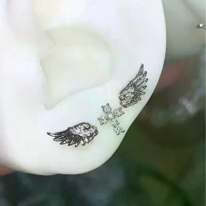 Luxury Lifestyle Party - Angel Wings Cross Earrings Luxury Vintage