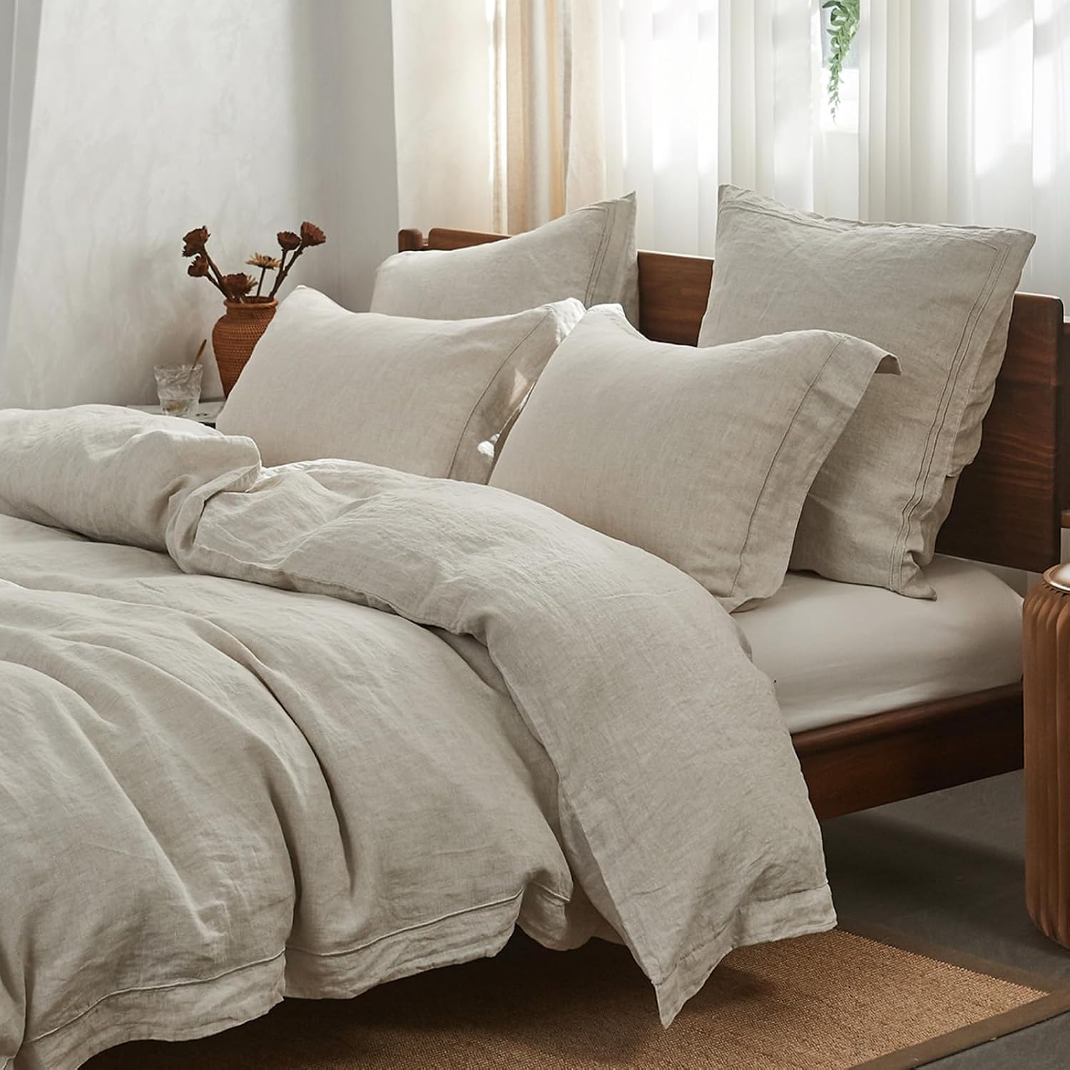 Pure Washed Linen Duvet Cover  - Linen Duvet Cover ulasan dan harga