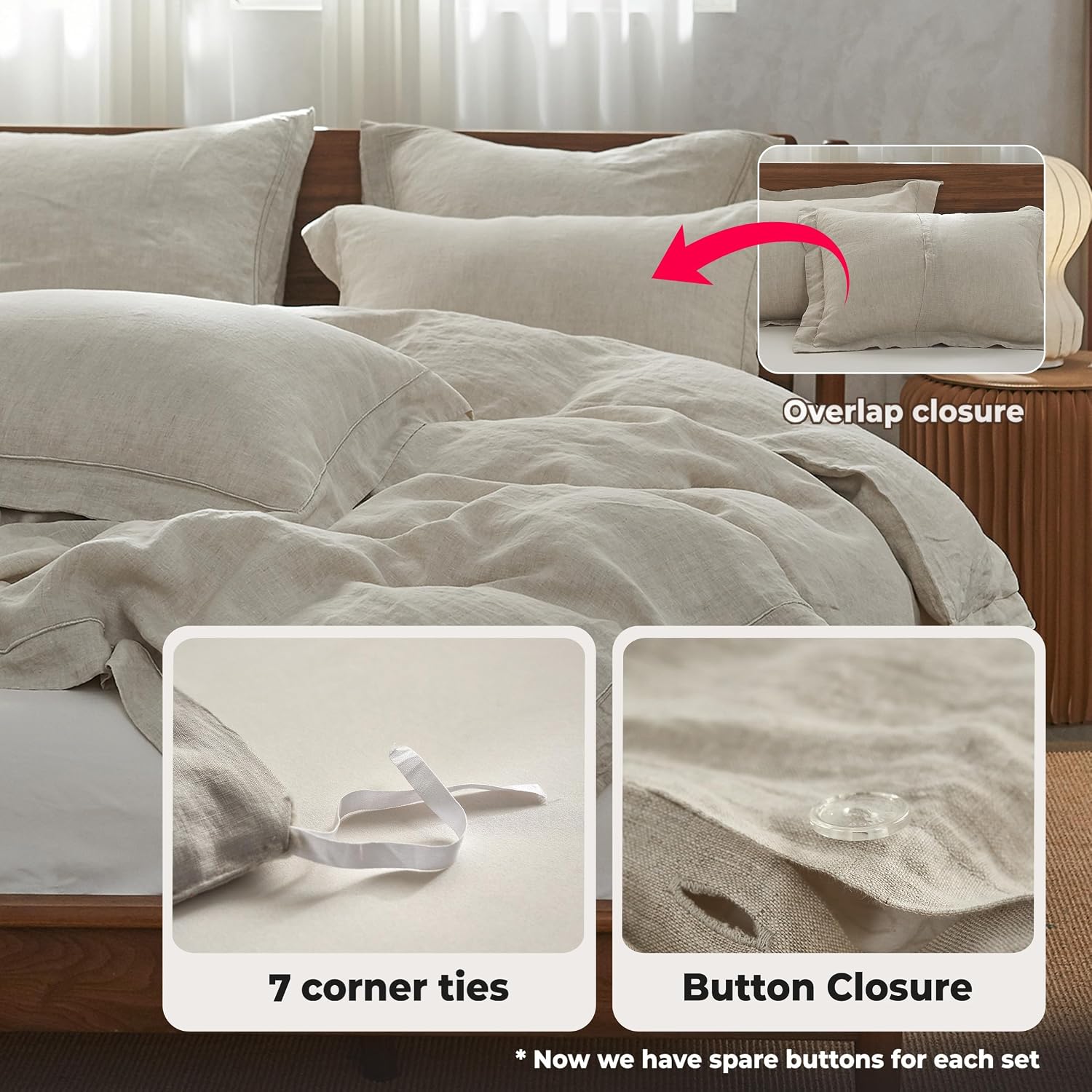 Pure Washed Linen Duvet Cover  - Linen Duvet Cover ulasan dan harga