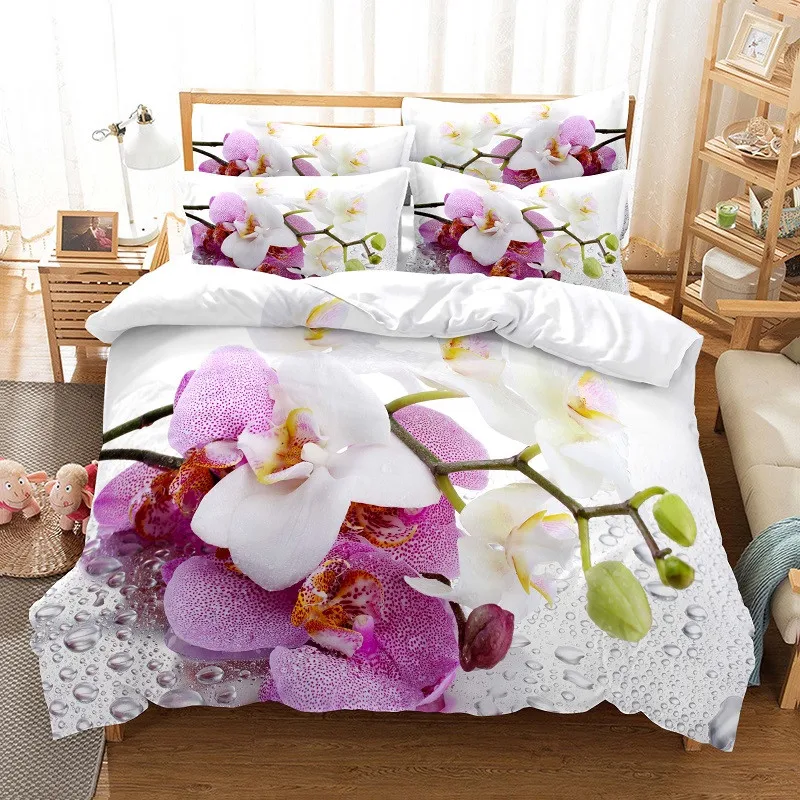 Flowers Bedding Set Duvet Cove - Linen Duvet Cover ulasan dan harga
