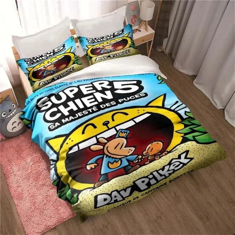 DOG MAN Cute Cartoon Pattern P - Linen Duvet Cover ulasan dan harga