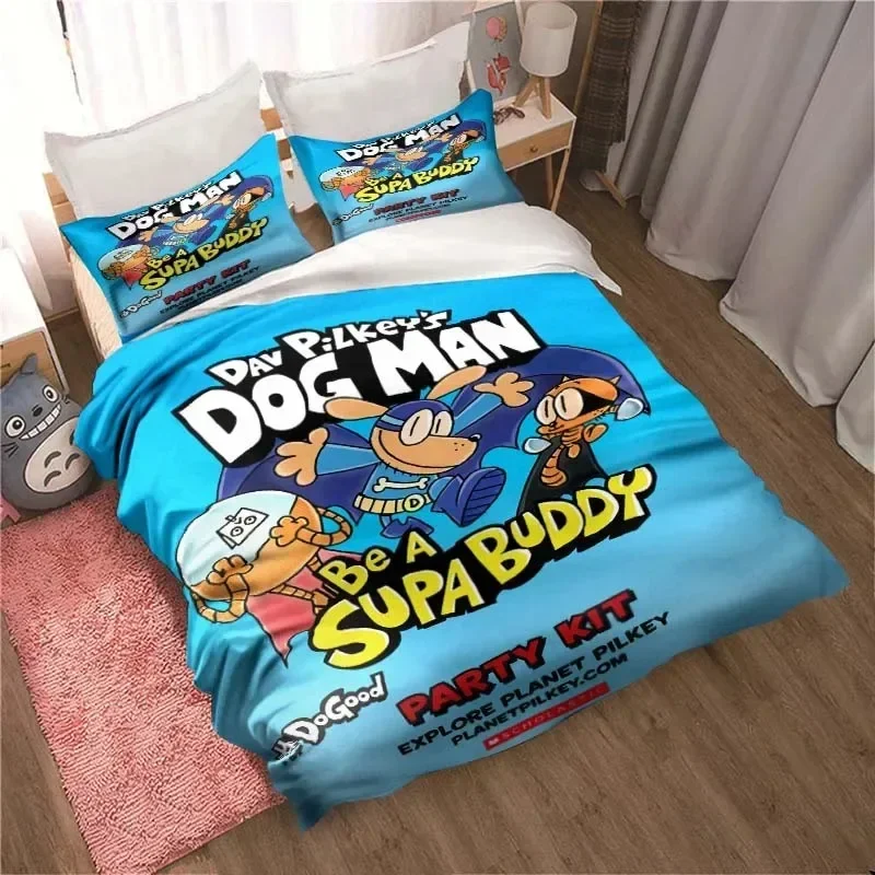 DOG MAN Cute Cartoon Pattern P - Linen Duvet Cover ulasan dan harga