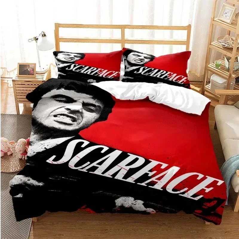 Tony Montana Scarfaces Printed - Linen Duvet Cover ulasan dan harga